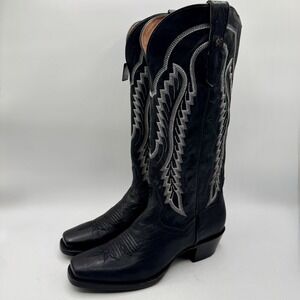 Dan Post Whispering Wind Boots Women's Size 9 M Distressed Black Leather